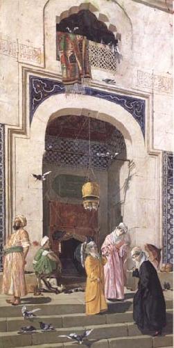 Osman Hamdy Bey La Porte de la Grande Mosquee Brousse (mk32) oil painting picture